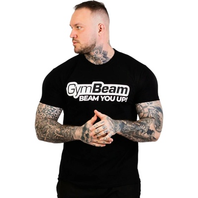 GymBeam pánské tričko Beam T-shirt Black – Sleviste.cz