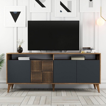 ТВ шкаф LUMINA Walnut Anthracite (8683342719230)