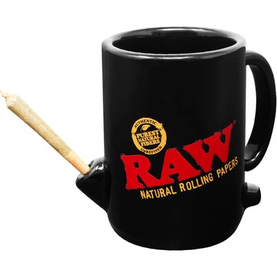RAW Keramický Bong Hrnek Wake and Bake 12 cm černá
