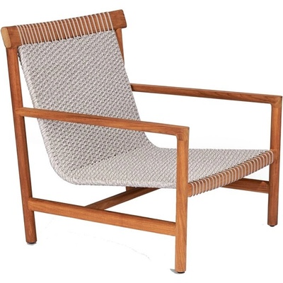 Tribu Teakové nízké křeslo Amanu, rám teak, výplet lankový, bez sedáků