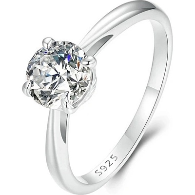 P&J Jewellery Stříbrný moissanitový prsten Fiore SMR20