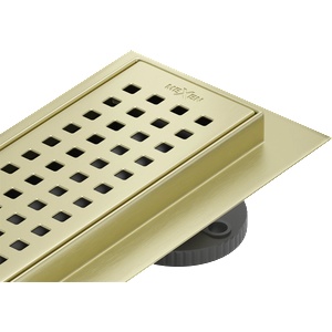 Mexen Flat 360° M08 въртящ се линеен сифон 70 см, златен матиран - 1A25070-40 (1A25070-40)