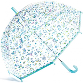 Djeco Jednorožci deštník dětský průhledný