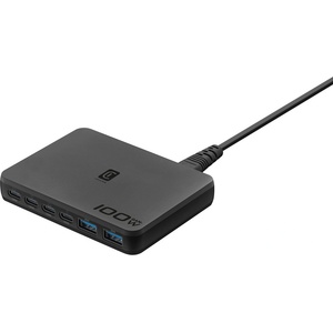 Cellularline Зарядно 220V GaN+ Desk Station Slim 4xUSB-C + 2xUSB-A 100W 15493