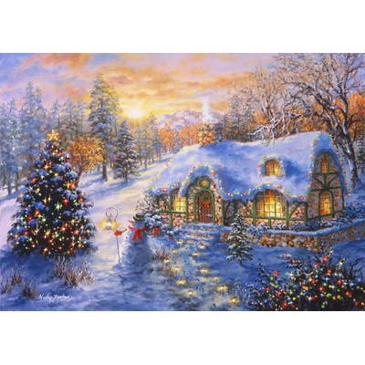 Bluebird Puzzle - Puzzle Boehme: Christmas Cottage - 2 000 piese