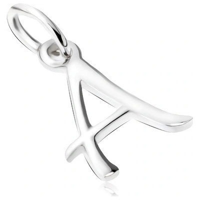 Šperky eshop Přívěsek ze stříbra 925 tiskací písmeno A zrcadlově lesklé SP55.10