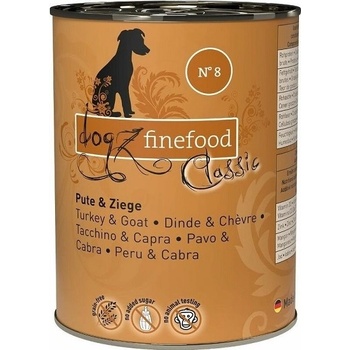 Dogz Finefood No.8 Adult morčacie & kozie mäso 400 g