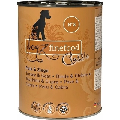 Dogz Finefood No.8 Adult morčacie & kozie mäso 400 g