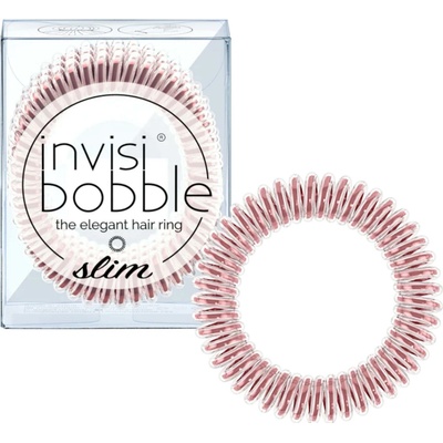 Tenká špirálová gumička do vlasov Invisibobble Slim Bella Rosa Galaxy - ružová, 3 ks (IB-SL-PC10007-2)