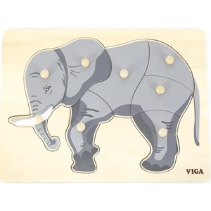 Viga Toys Монтесори образователен пъзел Viga - Слон (44601) - ozone