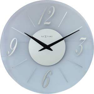 NeXtime Стенен часовник Dali кръгъл прозрачно-сив (3304FR)