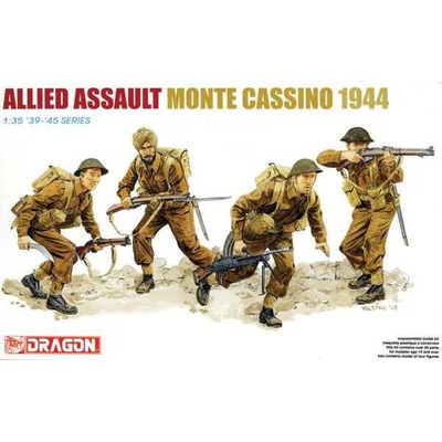 DRAGON Model Kit figurky 6515 ALLIED ASSAULT MONTE CASSINO 1944 1:35