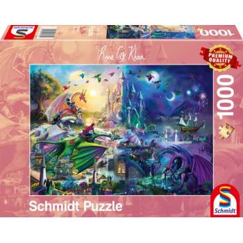 Schmidt Spiele Пъзел Schmidt от 1000 части - Нощно състезание с дракони (57585)