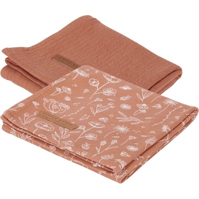 Little Dutch plena swaddle Wild flowers rust 2 ks