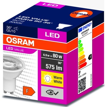 OSRAM LED крушка Ledvance, GU10, 6.9W, 575lm, 3000K (AC32057)