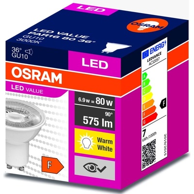 OSRAM LED крушка Ledvance, GU10, 6.9W, 575lm, 3000K (AC32057)