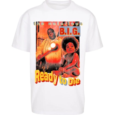Mister Tee Мъжка тениска в бял цвят Mister Tee Biggie Ready To Die Oversize Tee white UB-MT1820-00220 - Бял, размер XS