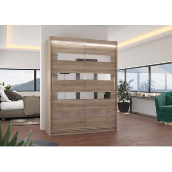 ADRK Furniture Baltic 150 Truffle se zrcadlem