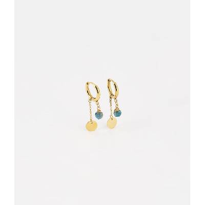 ZAG Bijoux Oceľové kruhy pozlátené osadené apatitom SEC10958-01BLU