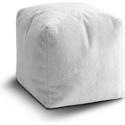 Sablio Taburet Cube SOFTY - Cloud White - 50x50x50 cm