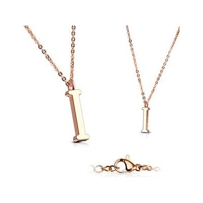 Šperky4U Zlacený ocelový řetízek s přívěškem iniciála OPD0231-I