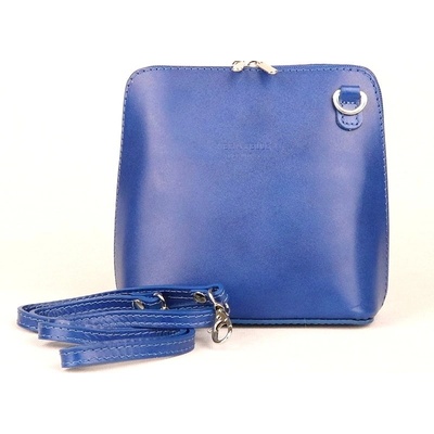 Kožená crossbody kabelka no. 55 jasně džínově modrá