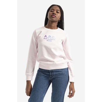 APC Памучен суичър A. P. C. Sweat Mathilda COEBH-F27712 ROSE в розово с принт (COEBH.F27712)