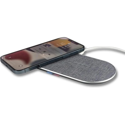 4smarts Wireless Charger VoltBeam Twin 2x15W - двойна поставка (пад) за безжично зареждане на Qi съвместими мобилни устройства (сребрист)