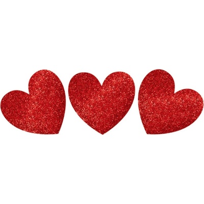 Fóliové konfety srdiečka červené