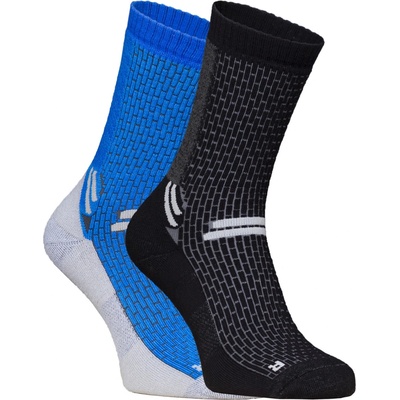 High Point ponožky Trek 4.0 Socks Double pack modrá/ čierna