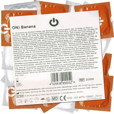 On) Bulk-Pack: Banana yellow condoms 100 pcs