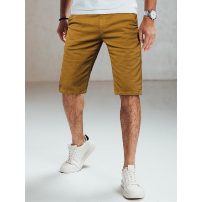 Dstreet Men's mustard denim shorts SX1438 hnedá horčicová