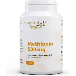 vitaworld Methionin / Метионин 500 mg, 120 капсули Vita-World (10940997 VW)