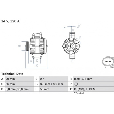 generátor BOSCH 0 986 046 160