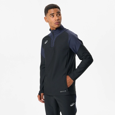 Kipsta Futbalová mikina VIRALTO CLUB 1/2 zips sivo čierna