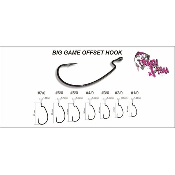 Crazy Fish BIG GAME OFFSET HOOK vel.5 5 ks
