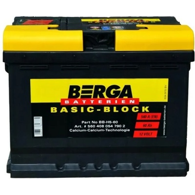 BERGA 60Ah 540A left+