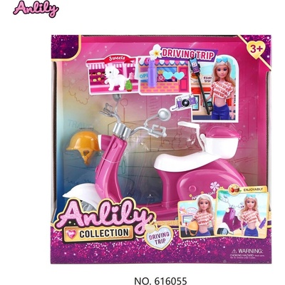 Anlily Skútr pro panenky s doplňky