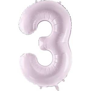 Party Deco Фолиев Балон Цифра, Светло Лилаво, 72 см - 3 (fb230g-3-014)
