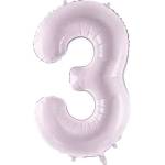 Party Deco Фолиев Балон Цифра, Светло Лилаво, 72 см - 3 (fb230g-3-014)