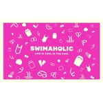 Swimaholic swimming world microfibre towel розов