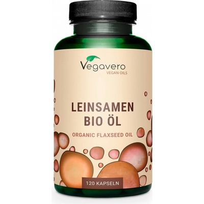Vegavero Ľanový bio olej 120 kapsúl