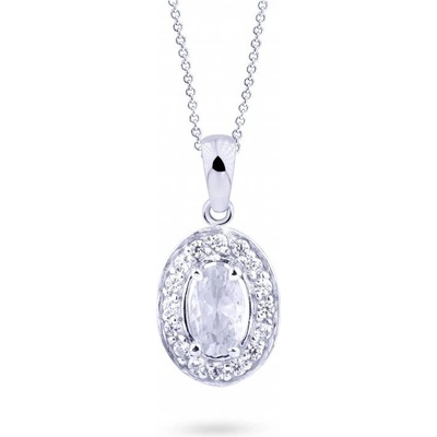 Cutie Jewellery prívesok z bieleho zlata so zirkónmi Z8056 40 10 X 2