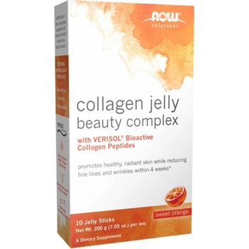 NOW Collagen Jelly Beauty Complex - Jelly Sticks [10 x 20 грама] Сладък Портокал