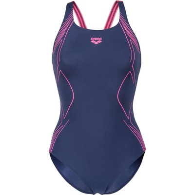 arena Дамски бански костюм Arena Women's Graphic Swimsuit Swim Pro Back Swimsuit - Navy / Shocking Pink - размер 44 (EU) (150-5855-0216)