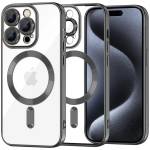 Techsuit Калъф за iPhone 15 Pro - Luxury Crystal MagSafe - Черен (KF2324638)