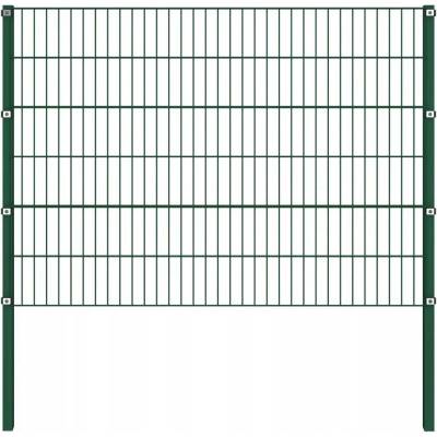 Železný plotový panel se sloupky, 1,7 x 1,2 m