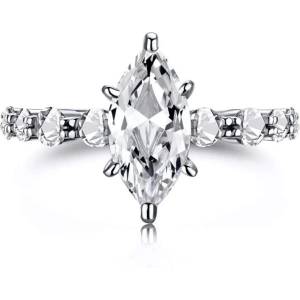 Silenti Jewelry Сребърен пръстен "Маркиз" - 7 - 54.5мм (17.2мм диам. )