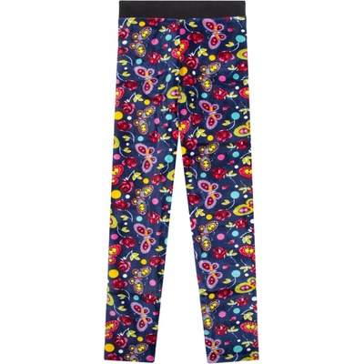 Dívčí zateplené legíny Aura.Via GA 717 motýlci Modrá