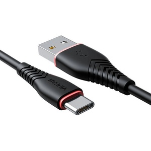 Vipfan Кабел Vipfan Anti-Break X01, USB към USB-C, 3A, 1m, Черен (10035174)